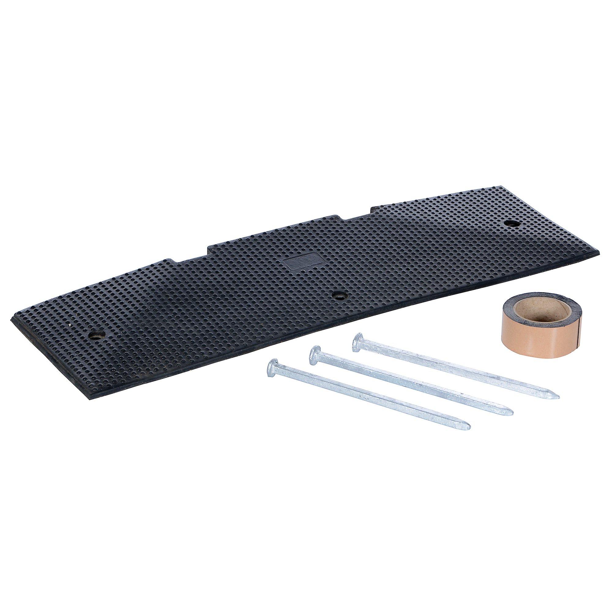 Vestil Rubber Speed Hump Female End Cap Asphalt Hardware 10-7/16 In. x 35-1/4 In. x 1-7/8 In. 60000 Lb. Capacity Black